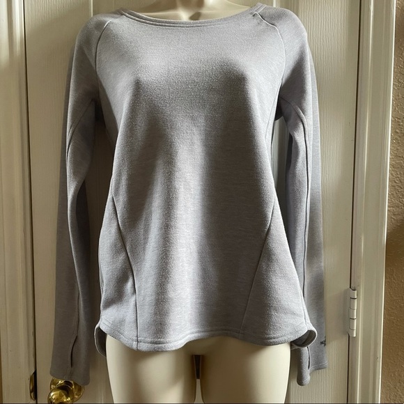 The Northface gray/silver woman’s pullover lightweight sweater Sz small petite - Picture 1 of 7